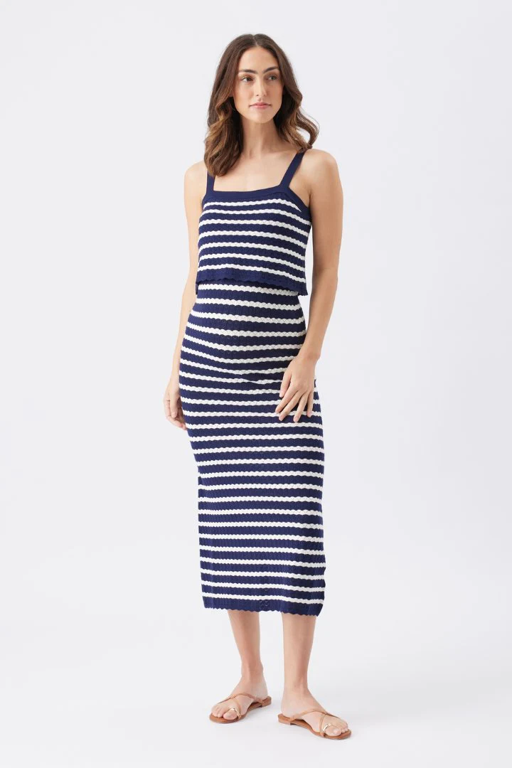 Pointelle Knit Nursing Dress