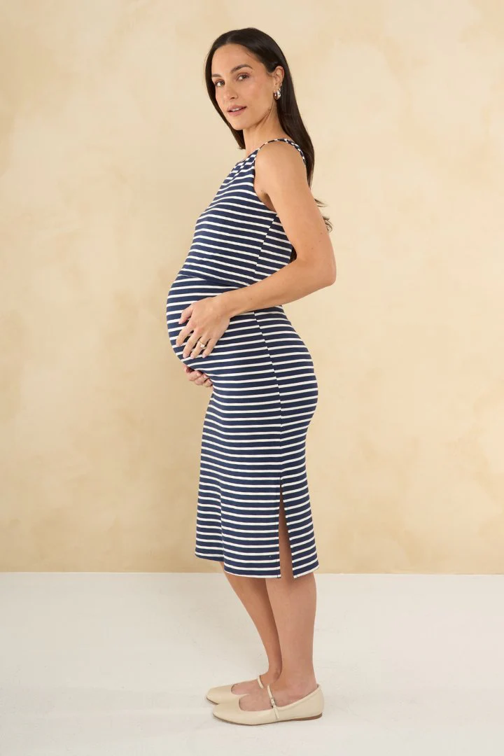 Andie Stripe Nursing Dress - Image 4